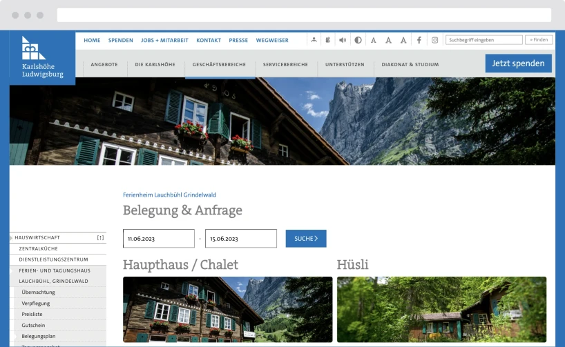 Referenzkunde Karlshöhe Ludwigsburg - Website