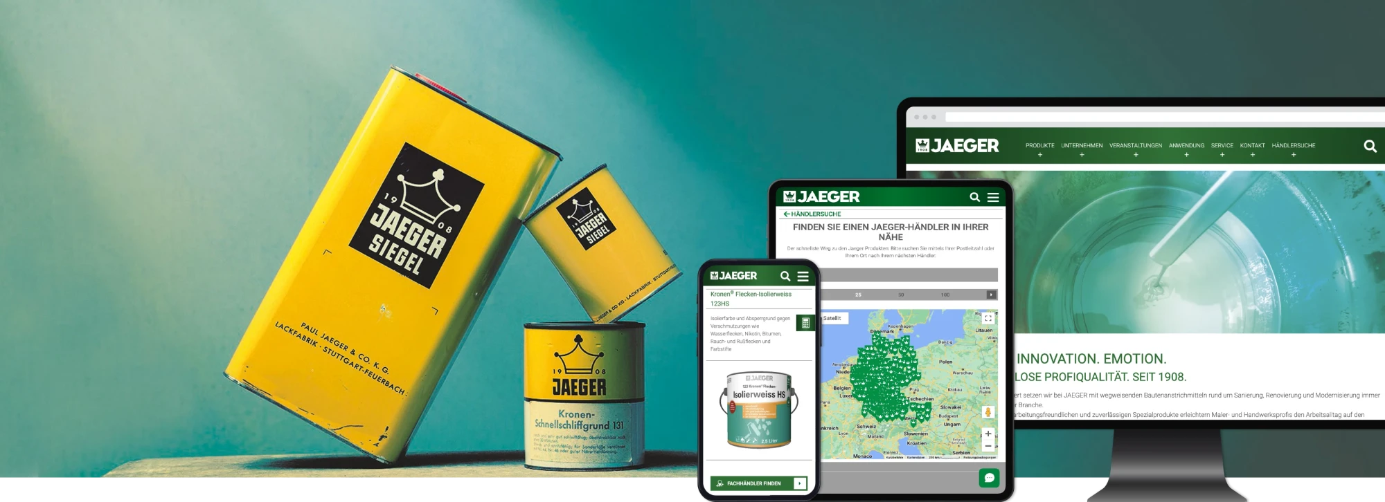 Website der Paul Jaeger GmbH & Co. KG auf TYPO3-Basis